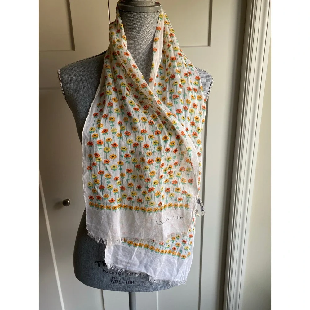 Oscar De La Renta Scarf Vintage Neck Hair Purse Accessory